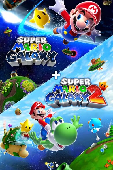 Portada de Super Mario Galaxy + Super Mario Galaxy 2