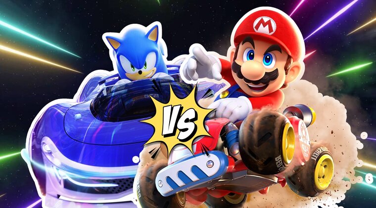 Imagen de Sega se "burla" de Mario Kart World en un anuncio de Sonic Racing CrossWorlds reviviendo la mítica batalla de los 90