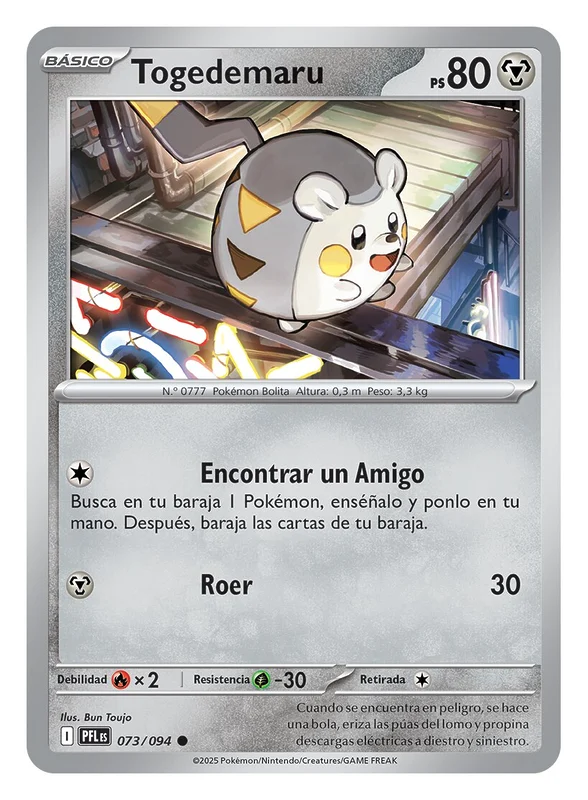 carta Togedemaru JCC Pokemon Megaevolución-Fuegos Fantasmales