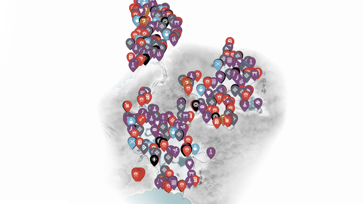 Mapa interactivo de Ghost of Yõtei