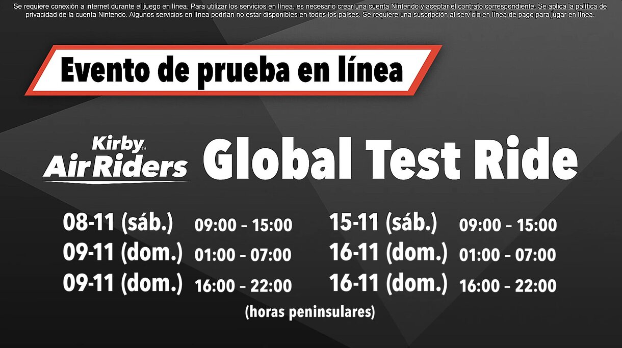 Vas a poder probar Kirby Air Riders antes de su lanzamiento: fechas y horarios de las distintas pruebas