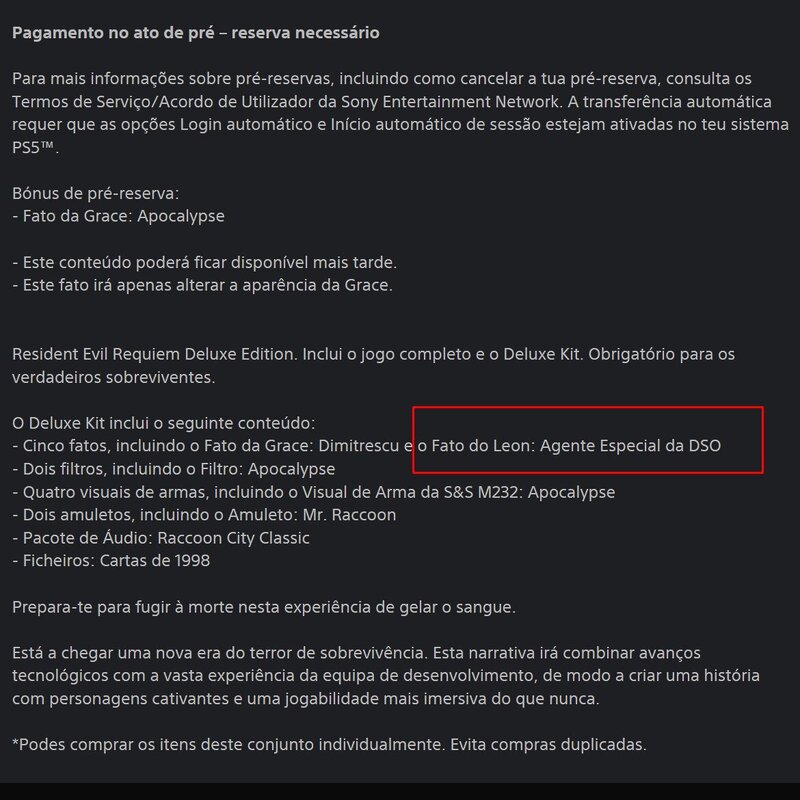 Un posible error de PlayStation confirma el regreso de Leon en Resident Evil Requiem, aunque podría ser falso