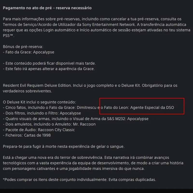 Un posible error de PlayStation confirma el regreso de Leon en Resident Evil Requiem, aunque podría ser falso