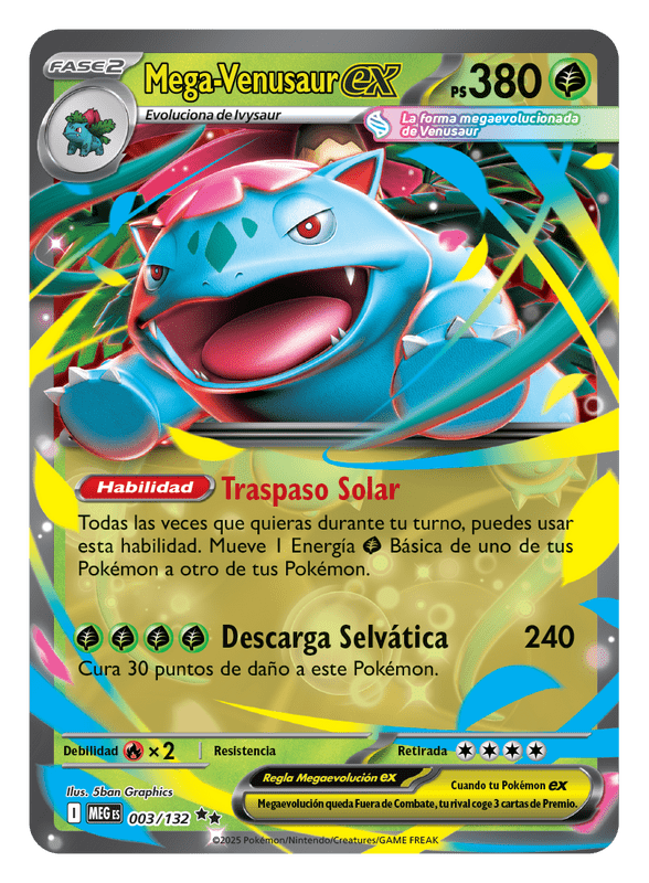 JCC Pokemon Megaevolución Venusaur
