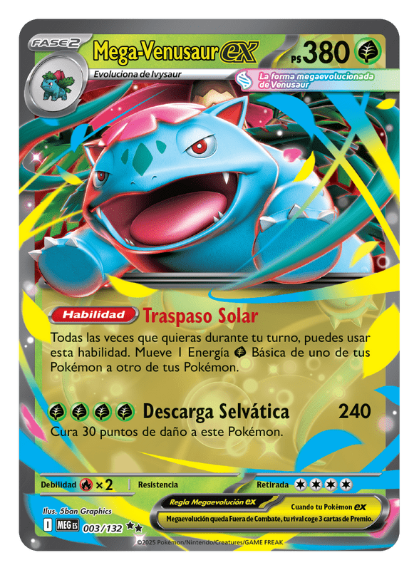 JCC Pokemon Megaevolución Venusaur