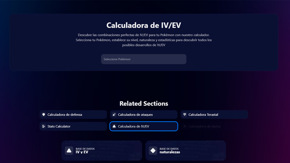 Calculadora de Pokémon EVs