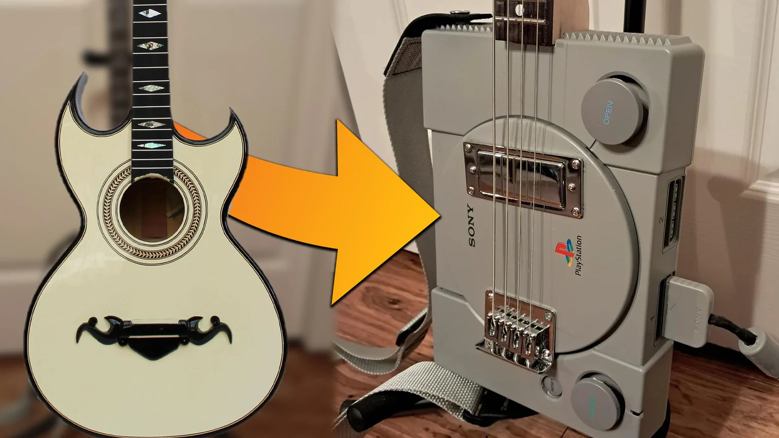 Un usuario convierte su PlayStation en un bajo… ¡y lo mejor es que es funcional!