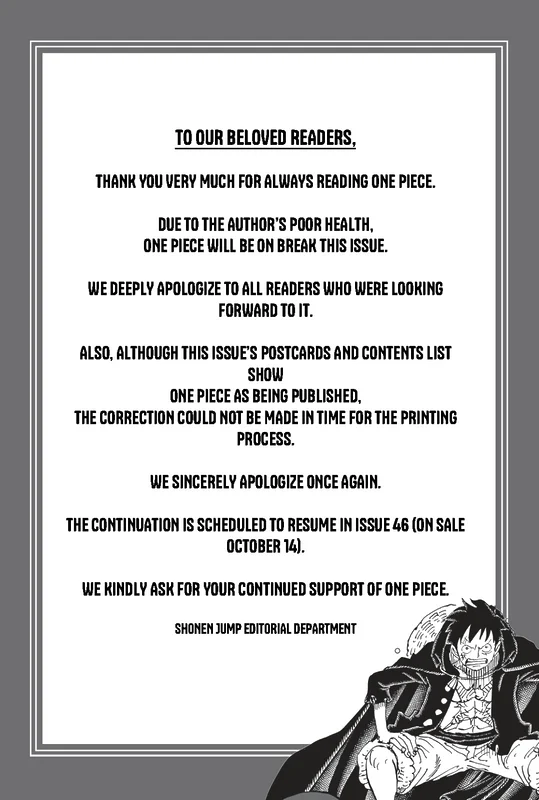 shonen jump comunicado one piece