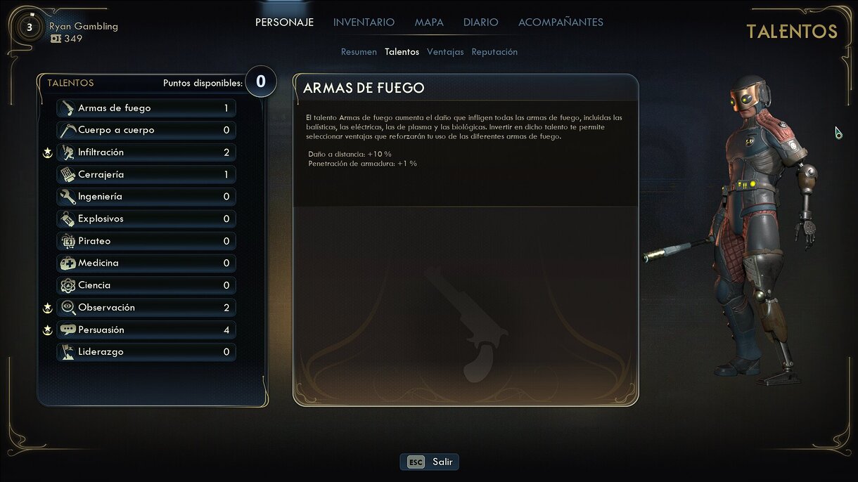 El menú de The Outer Worlds 2