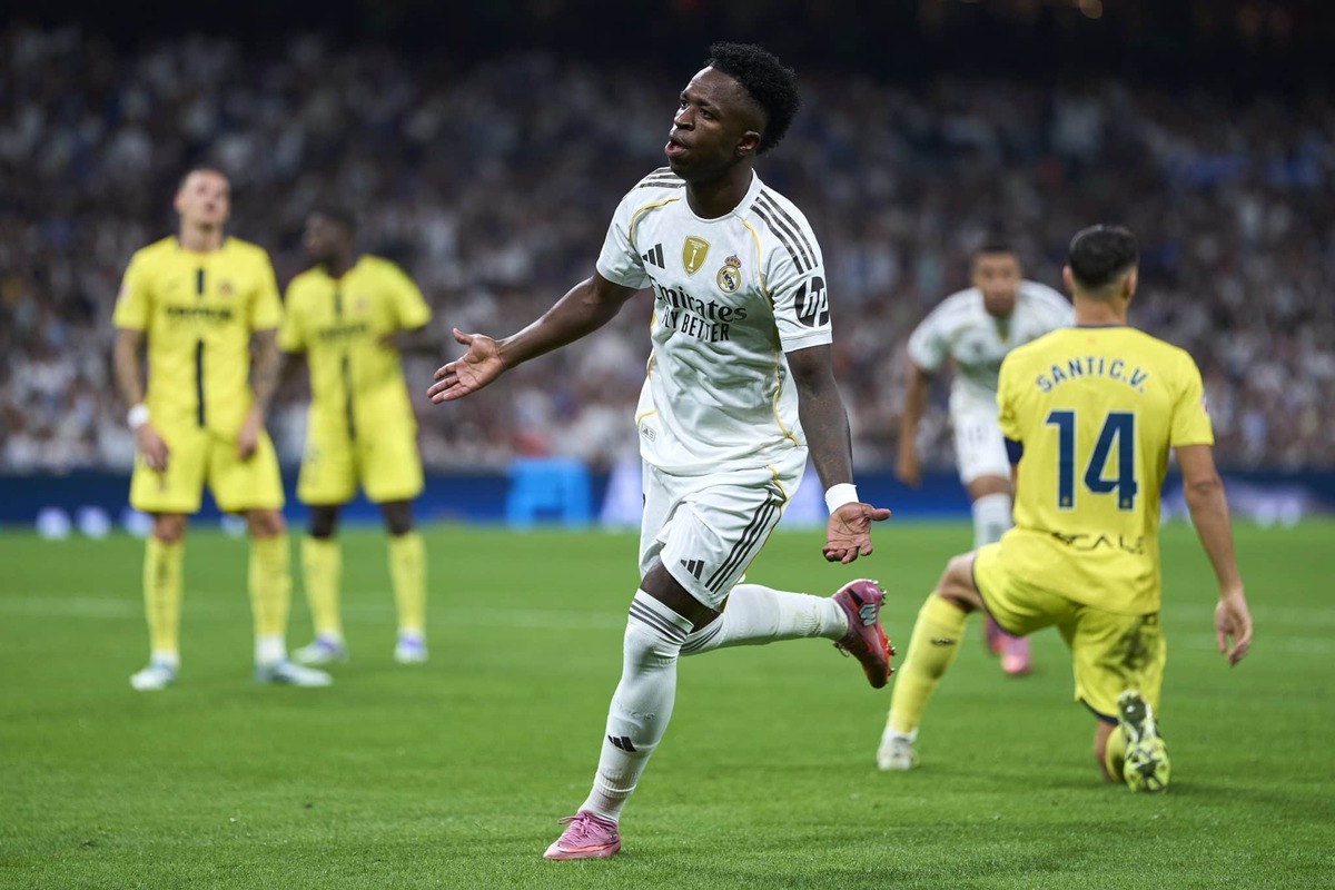Vinicius Jr. celebrando un gol frente al Villareal.