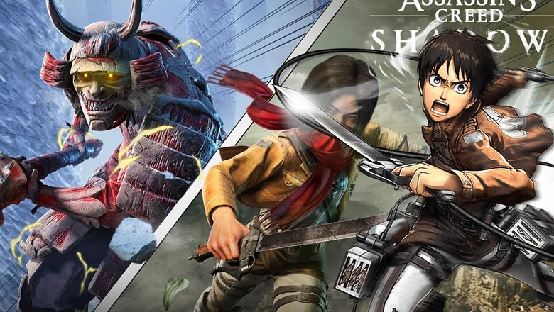 Nadie lo vio venir: Assassin’s Creed Shadows anuncia colaboración con Ataque a los Titanes… ¡y es GRATIS!