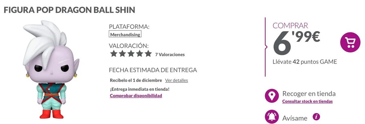 Dragon Ball Funko POP Shin