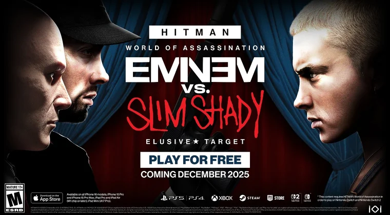 Imagen de Eminem contrata al Agente 47 para matar a Slim Shady en la colaboración más loca de HITMAN