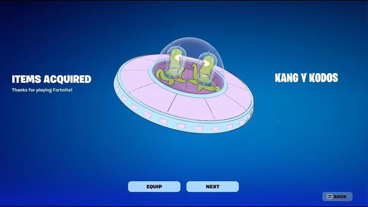 Kang y Kodos en Fortnite