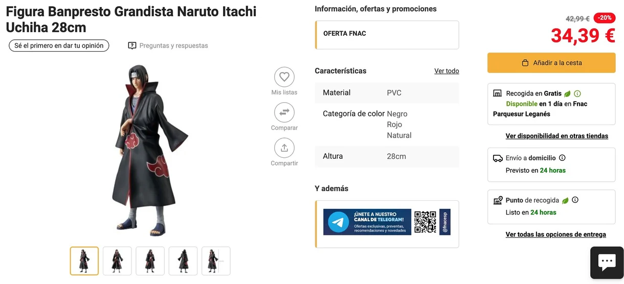 Naruto figura Itachi