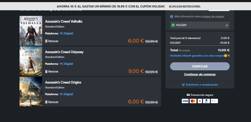 PACK OFERTA JUEGOS ASSASSIN'S CREED UBISOFT