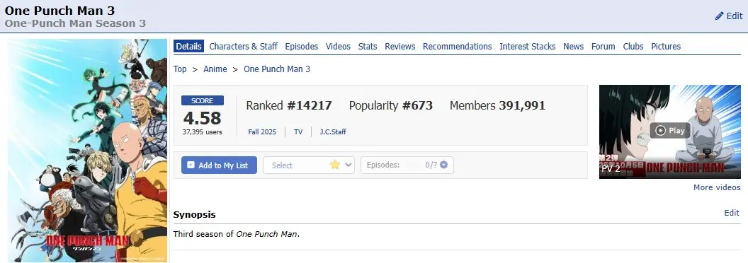 image 57 my anime list one punch man