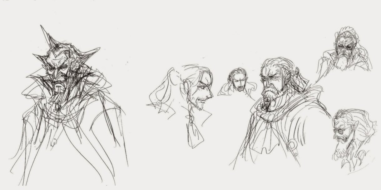 Bocetos de Garling y Shamrock