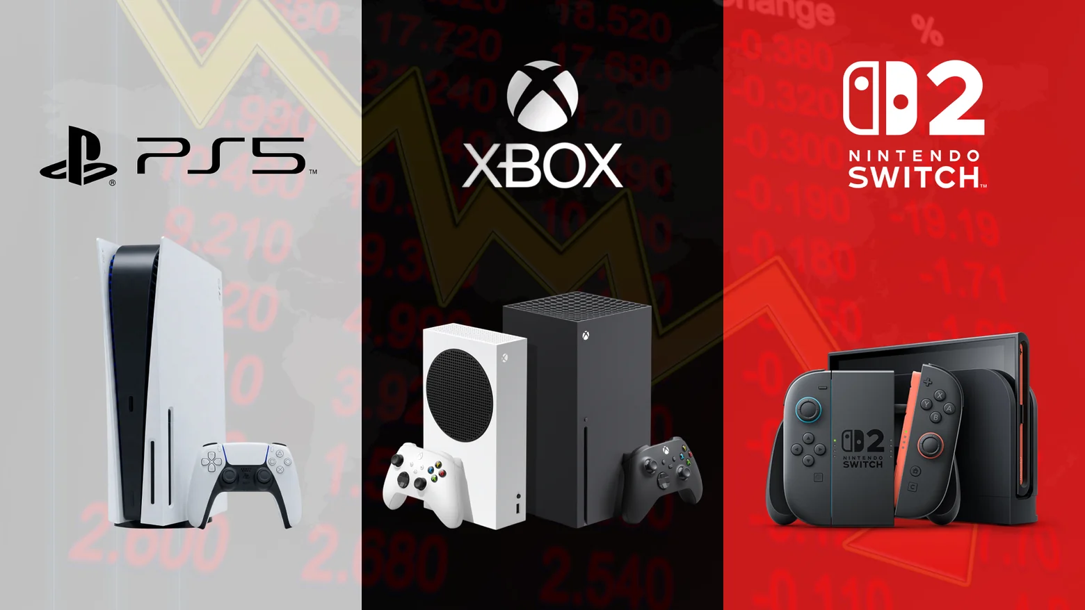 Un fotomontaje con las tres grandes consolas del mercado