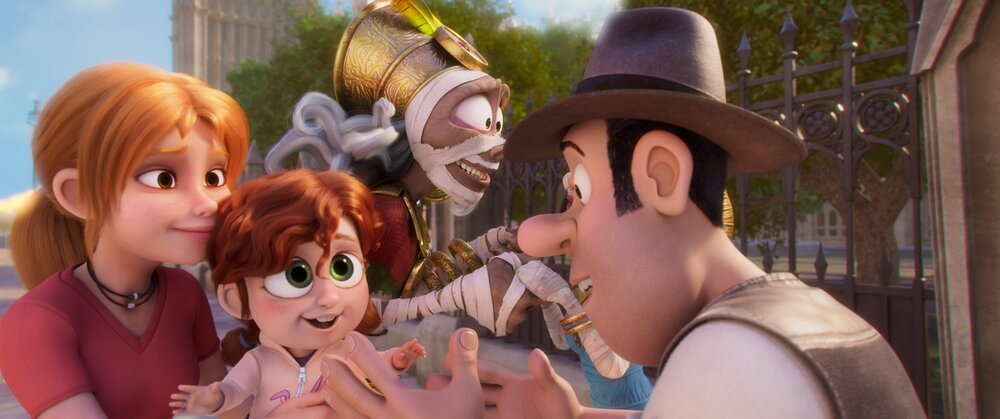 escena de Tadeo Jones y la lámpara mágica