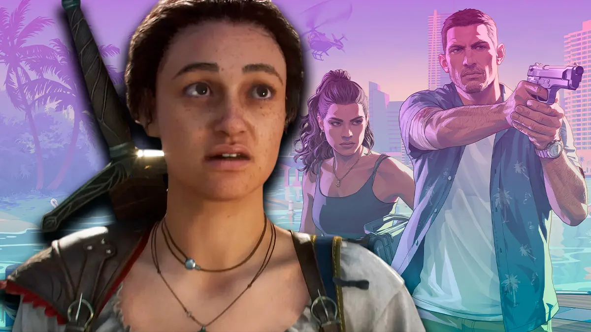 Protagonista de Fable mirando a los personajes principales de GTA VI