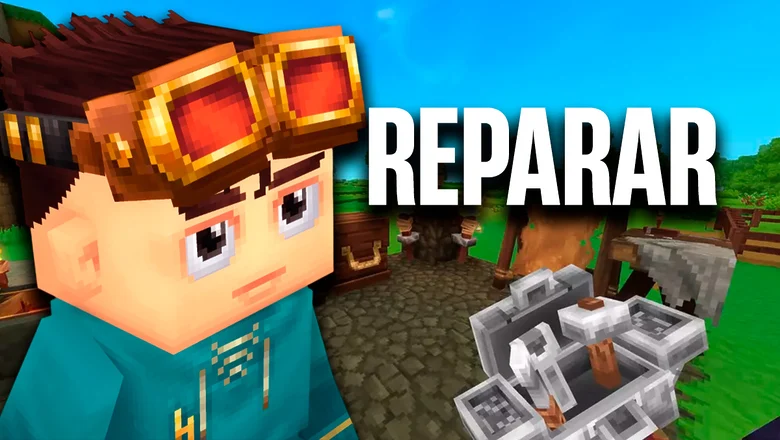 Personaje de Hytale mirando un Repair Kit del juego