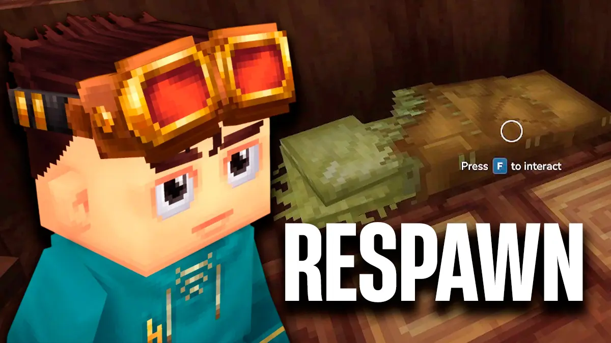 Un personaje de Hytale mirando una cama