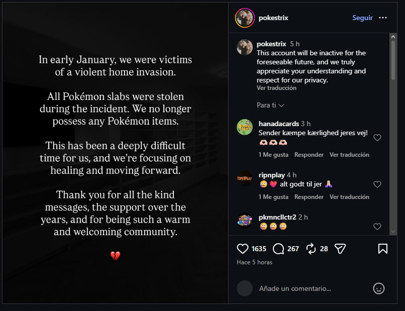 imagen 2026 01 28 164309320 Le roban una colección de cartas Pokémon y el valor de lo perdido es una auténtica locura