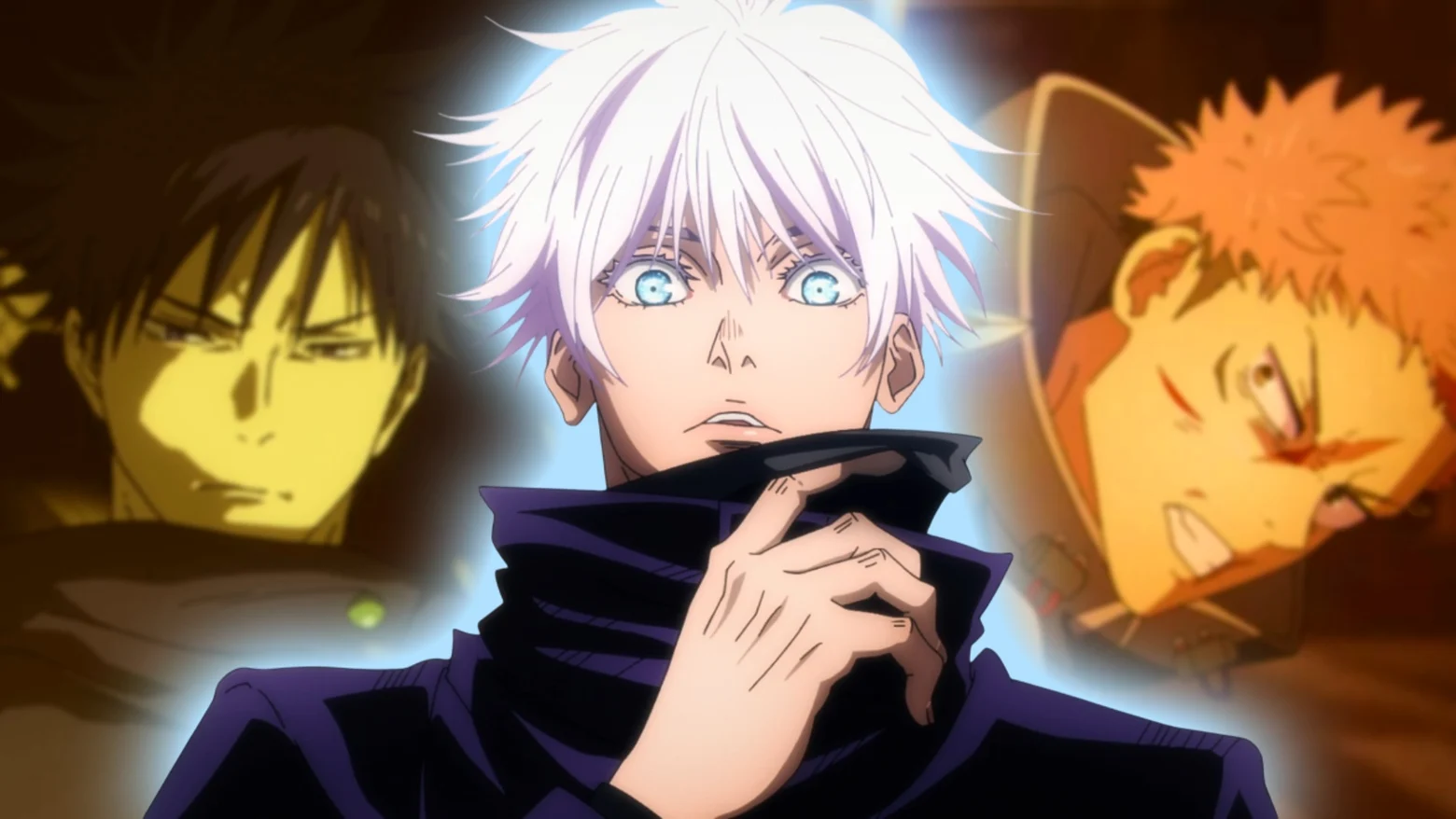 Gojo, Megumi y Yuji de Jujutsu Kaisen