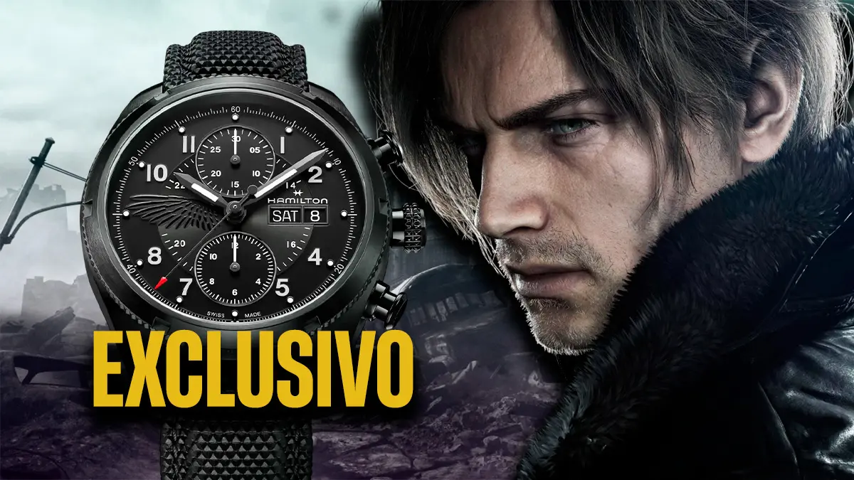 Leon de Resident Equil Requiem mirando a su reloj valorado en 2.000 euros