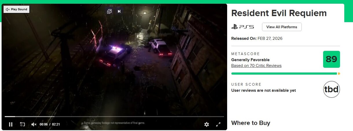El nuevo Resident Evil Requiem ya tiene nota media en Metacritic y demuestra el potencial del nuevo juego de Capcom