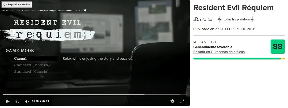 Resident Evil Requiem nota metacritic