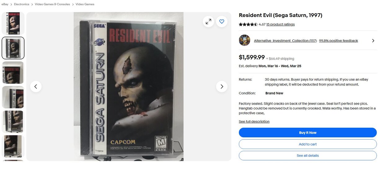 Este juego de la saga Resident Evil hoy en día puede costar un ojo de la cara y tenerlo es un tesoro