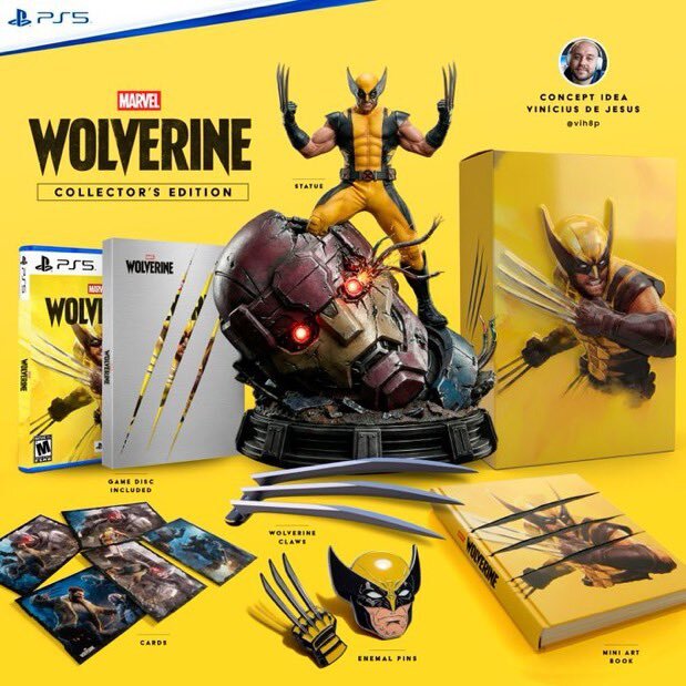 Así sería la edición coleccionista de Marvel's Wolverine para PS5 con un mando DualSense temático y es increíble