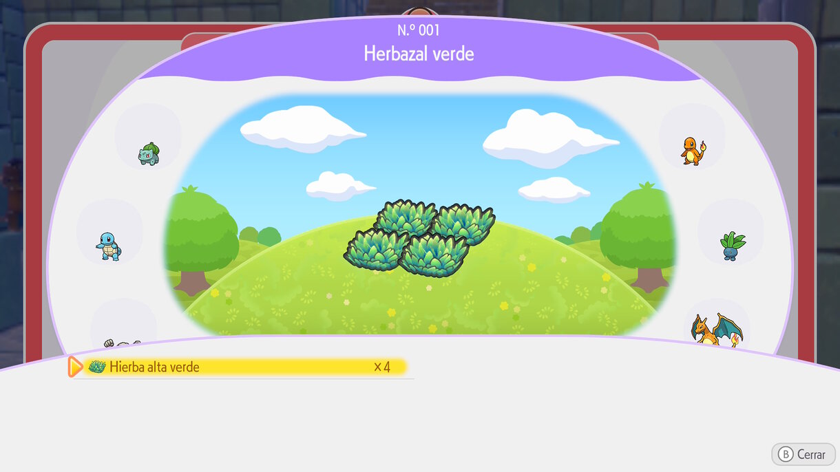 Pokémon Pokopia Herbazal Verde