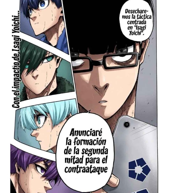 Viñeta filtrada y coloreada del capítulo 339 de Blue Lock