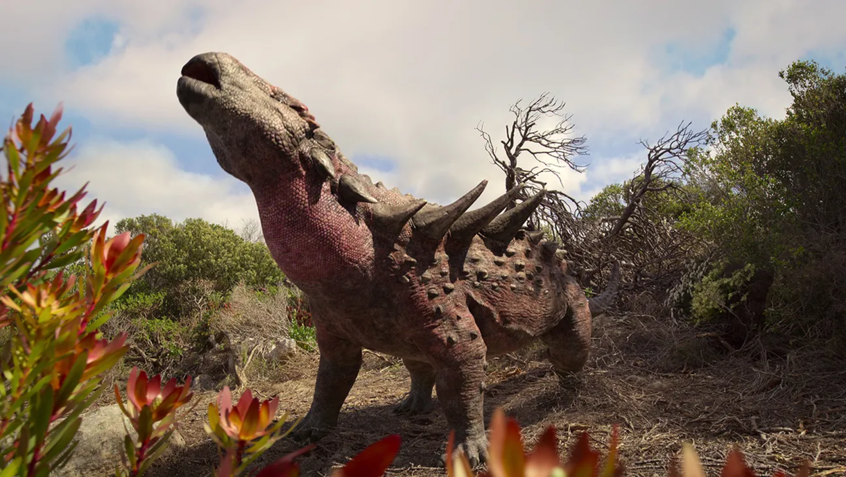 un dinosaurio en el documental Los dinosaurios de Netflix