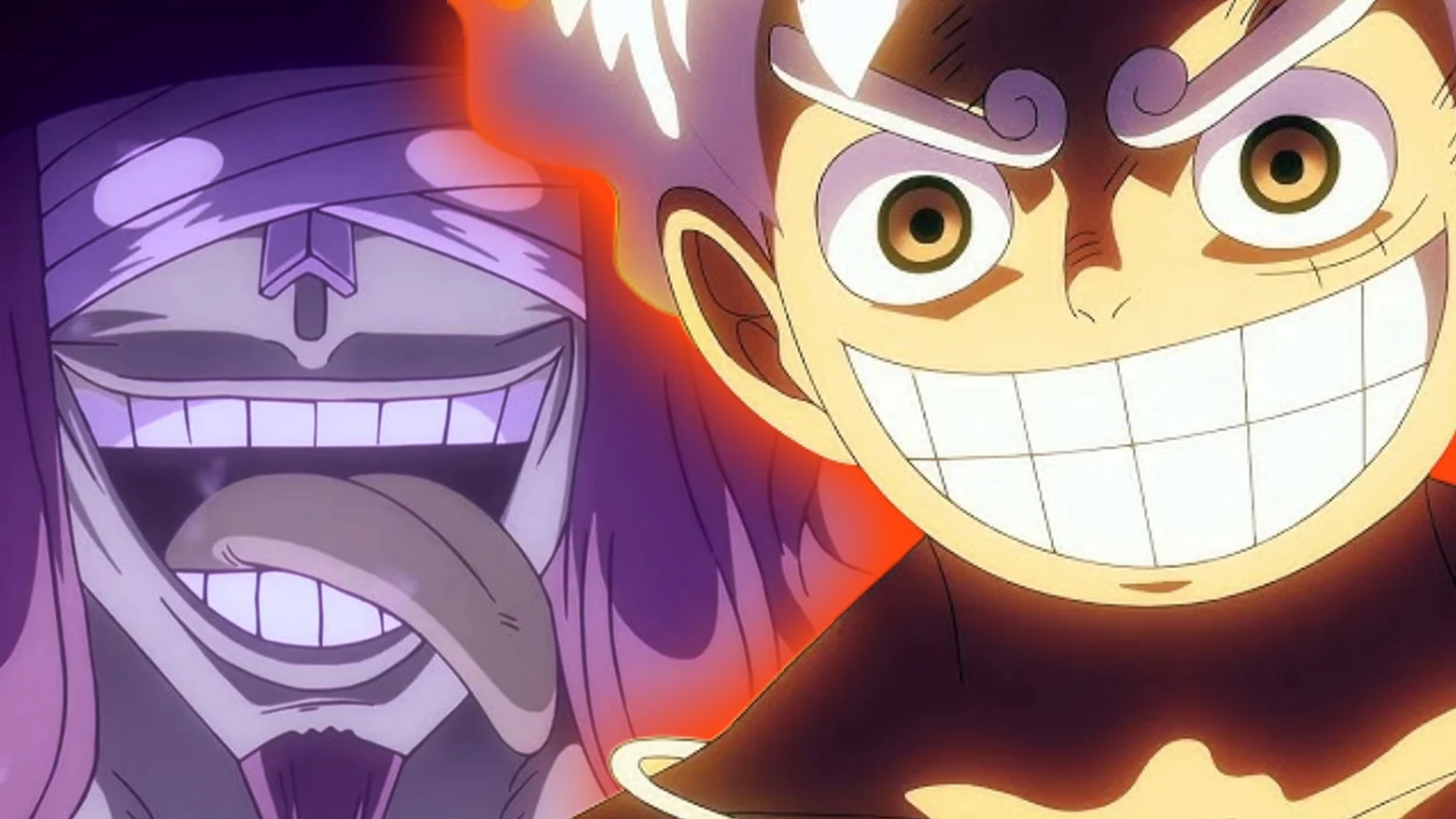 Loki y Luffy Gear 5 en One Piece