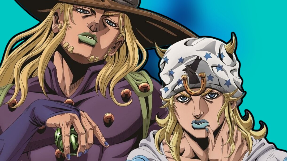 Gyro Zeppeli y Johnny Joestar de JoJo's Bizarre Adventure: Steel Ball Run