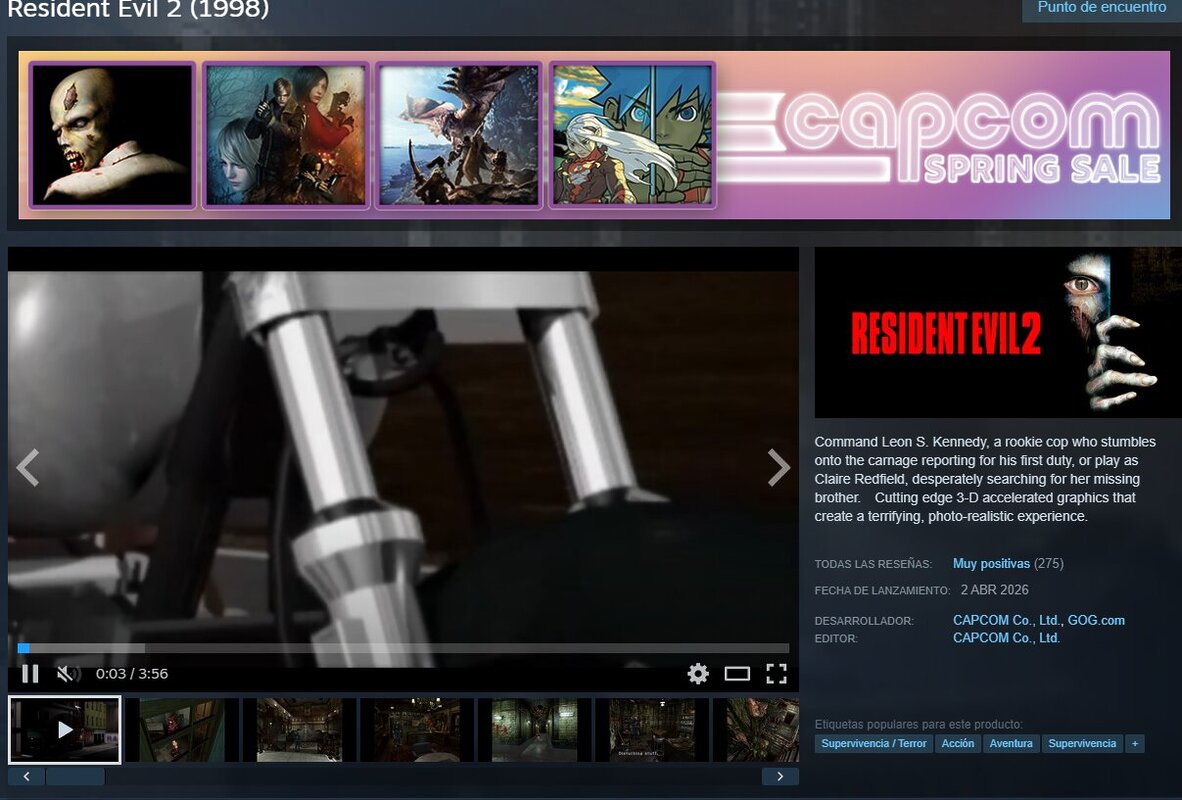 Nadie lo esperaba: los Resident Evil clásicos aparecen en Steam y ya puedes jugarlos