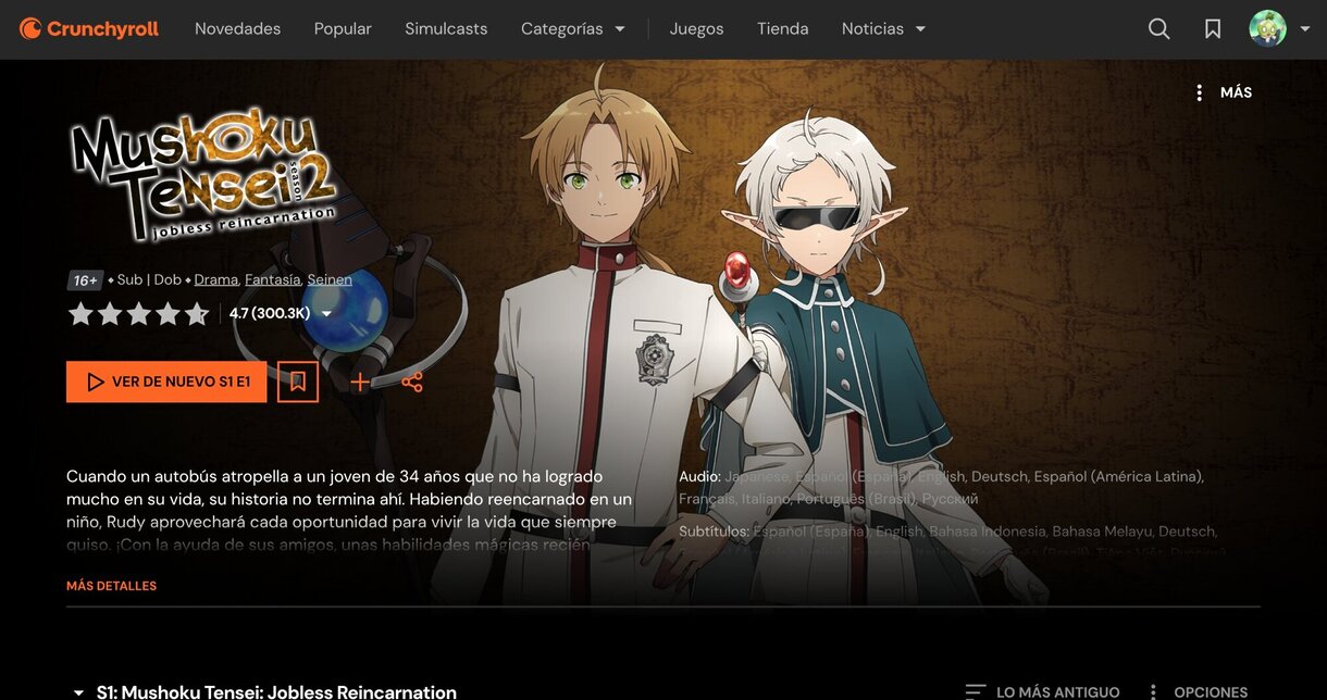 Mushoku Tensei en Crunchyroll