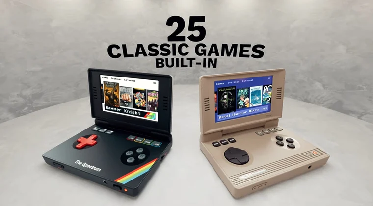 Imagen de El ZX Spectrum y el Commodore 64 vuelven en formato portátil a lo Game Boy Advance SP