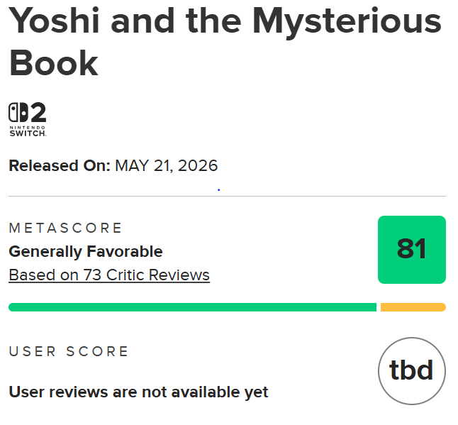 yoshi metacritic
