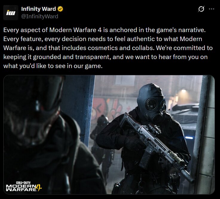 Call of Duty parece cansado de sus propias "skins meme" y Modern Warfare 4 quiere recuperar algo que muchos echaban de menos