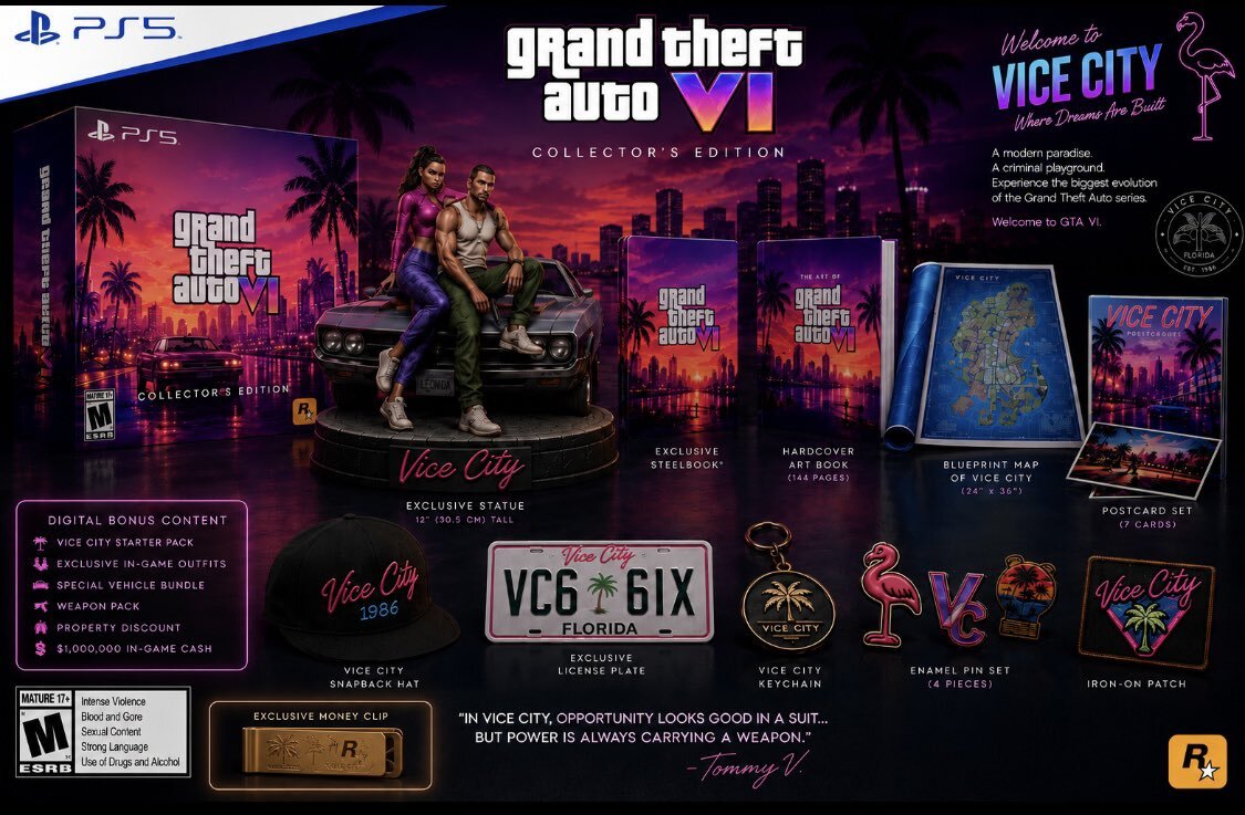 Así imaginan la edición coleccionista de GTA VI que muchos querrán ver en tiendas desde el primer día