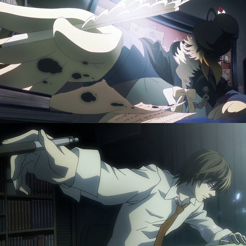 Morgans emulando a Light Yagami en el episodio 1160 de One Piece.