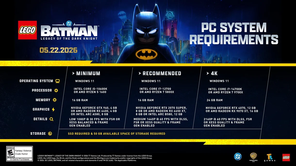 requisitos pc lego batman lego batman legacy of the dark knight requisitos pc