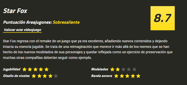 Nota análisis star fox areajugones