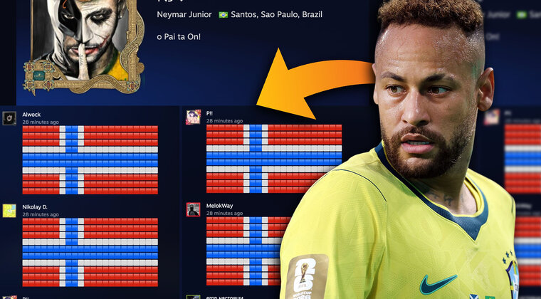 Imagen de Ni Steam ha escapado de la eliminación de Brasil del Mundial: el perfil de Neymar está siendo invadido por banderas de Noruega