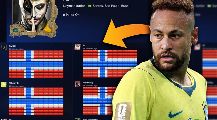 Imagen de Ni Steam ha escapado de la eliminación de Brasil del Mundial: el perfil de Neymar está siendo invadido por banderas de Noruega
